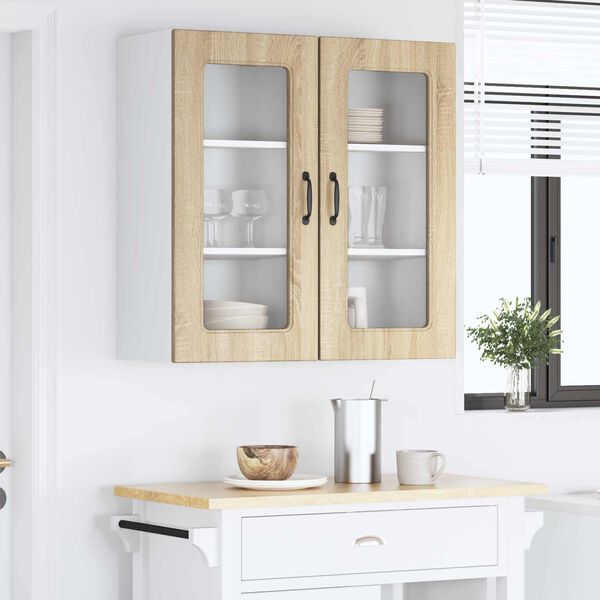 vidaXL K&oslash;kkenskab Kalmar 2 pcs Sonoma eg 40 x 31 x 80 cm