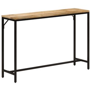 vidaXL konsolbord 110x30x75 cm massivt ru mangotr&aelig; og jern