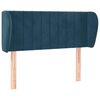 vidaXL sengegavl med kanter 83x23x78/88 cm fl&oslash;jl m&oslash;rkebl&aring;