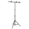 vidaXL T-formet baggrundsstativ 91x60x(70-200) cm sort