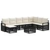 vidaXL Havesofa S&aelig;t 9 stk. Sort polyrattan