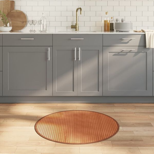 vidaXL gulvt&aelig;ppe 80 cm bambus brun