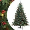 vidaXL Kunstigt juletr&aelig; med stativ Gr&oslash;n 240 cm PVC og metal og plast