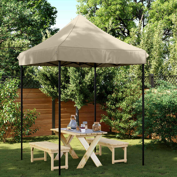vidaXL Party Tent Gr&aring;brun 200 x 200 x 306 cm Oxford stof