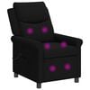 vidaXL Massagel&aelig;nestol Sort 69 x 93 x 102 cm Stof