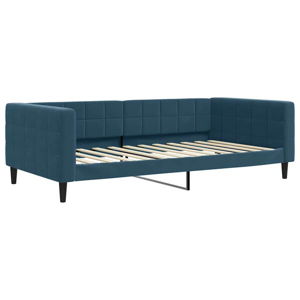 vidaXL daybed med udtr&aelig;k og skuffer 100x200 cm velour bl&aring;