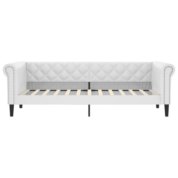 vidaXL daybed med madras 90x200 cm kunstlæder hvid