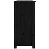 vidaXL skænk 100x35x74 cm massivt fyrretræ sort