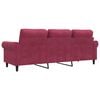 vidaXL 3-personers sofa 180 cm fl&oslash;jl vinr&oslash;d