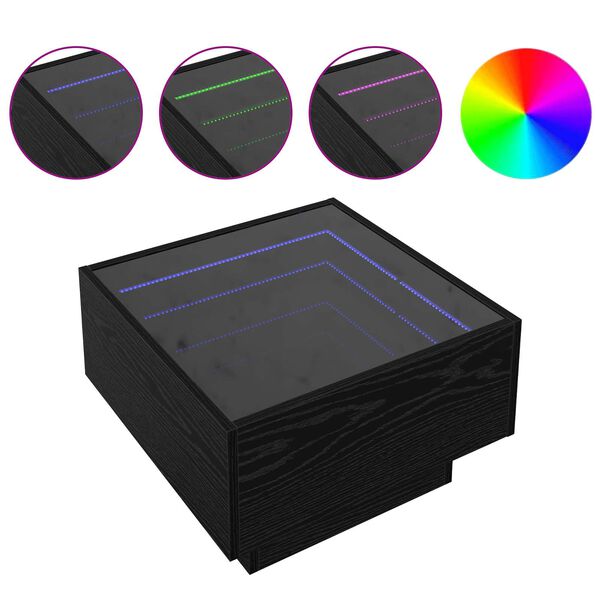 vidaXL Sofabord Sort eg 50 x 50 x 30 cm Konstrueret tr&aelig;