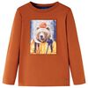 vidaXL Lang&aelig;rmet T-shirt til b&oslash;rn str. 116 cm orange
