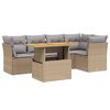 vidaXL sofas&aelig;t til haven 5 dele med hynder polyrattan beige