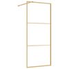 vidaXL Walk-in brusev&aelig;g Guld 80 x 195 cm Glas og Aluminium