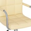 vidaXL drejelige spisebordsstole 4 stk. kunstl&aelig;der cremefarvet