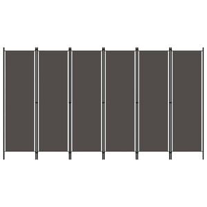 vidaXL 6-panels rumdeler 300 x 180 cm antracitgr&aring;