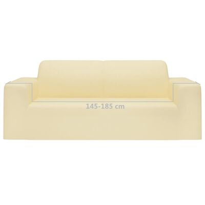 vidaXL elastisk 2-personers sofabetræk polyesterjersey cremefarvet