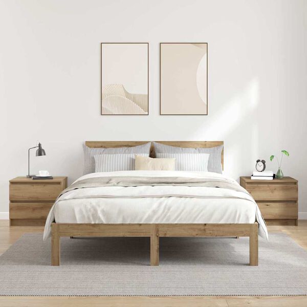 vidaXL sengeborde 2 stk. 50x40x43,5 cm kunsteg