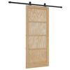 vidaXL Skyded&oslash;r Naturfarvet og sort 86 x 198,5 cm Massivt fyrretr&aelig;