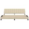 vidaXL sengeramme uden madras Hanko 200x200 cm stof cremefarvet