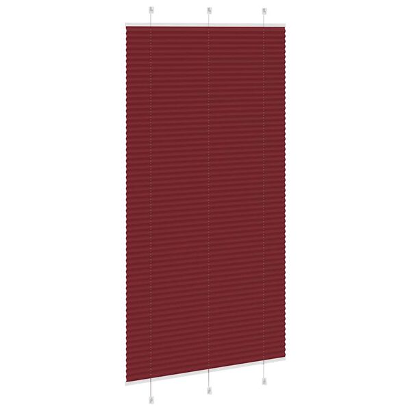 vidaXL Pliss&eacute;gardin Bordeauxr&oslash;d 110x200 cm Stofbredde 109,4 cm