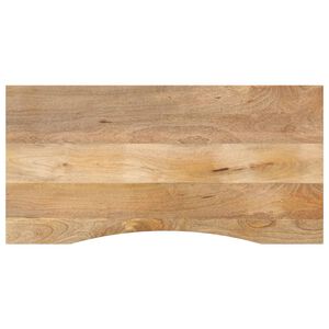 vidaXL bordplade med kurvet form 120x50x2,5 cm ru massivt mangotr&aelig;