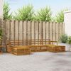 vidaXL Sofas&aelig;t 6 pcs Naturfarvet Massivt Akacietr&aelig;