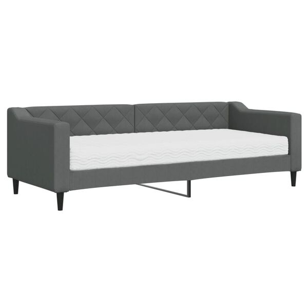vidaXL daybed med madras 80x200 cm stof mørkegrå