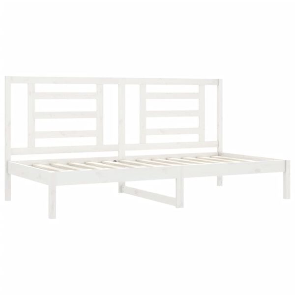 vidaXL daybed uden madras 90x200 cm massivt fyrretræ hvid