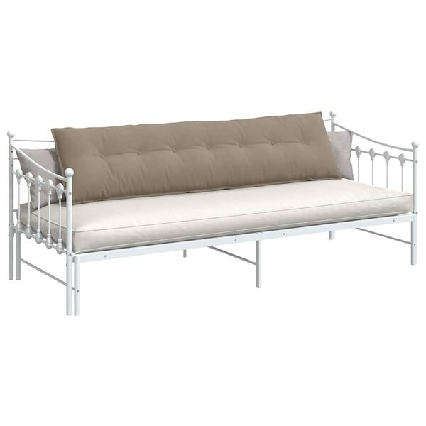 vidaXL Rygpude Gr&aring;brun 200 x 50 cm Mikrofiberstof