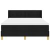 vidaXL Box spring seng med madras Sort 200 x 140 cm Polyester
