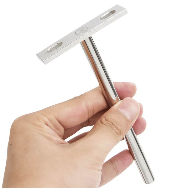 vidaXL flydende hyldekn&aelig;gte 12 stk. usynlige &Oslash;10x150 mm kulstofst&aring;l