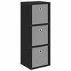 vidaXL Sideboard med skuffe Sort eg 30,5 x 27 x 84,5 cm