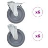vidaXL drejehjul med bolthul 12 stk. 125 mm