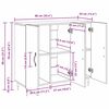 vidaXL Sideboard Gammelt tr&aelig; 90 x 34 x 80 cm Konstrueret tr&aelig;