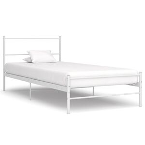 vidaXL sengestel 90x200 cm metal hvid