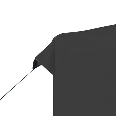 vidaXL foldbart festtelt med vægge aluminium 3 x 3 m antracitgrå