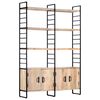 vidaXL bogreol i 4 niveauer 124 x 30 x 180 cm massivt mangotr&aelig;