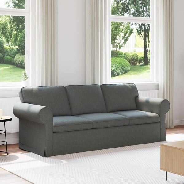vidaXL Sofa M&oslash;rkegr&aring; Samlede dimensioner: 215 x 82 x 80 cm (B x D x H)