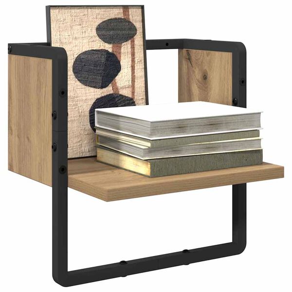 vidaXL V&aelig;ghylde med hylde Artisan eg 30 x 25 x 30 cm Konstrueret tr&aelig;