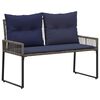 vidaXL Udend&oslash;rs b&aelig;nk 2 -Seater 4 stk. 110 x 59 x 82 cm polyrattan