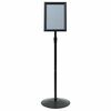 vidaXL Pedestal Plakatstand S&oslash;lv a4 PVC og St&aring;l