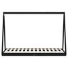 vidaXL sengeramme til juniorseng 90x190 cm massivt fyrretræ sort