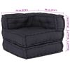 vidaXL Modulsofa 2 pcs Antracit 140 x 70 x 56 cm Stof