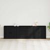 vidaXL Sideboard med skuffe Sort eg 240 x 33 x 70 cm Konstrueret tr&aelig;