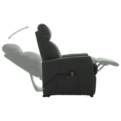 vidaXL elektrisk lænestol med stå op-hjælp kunstlæder grå