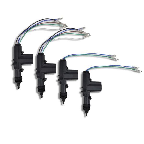 vidaXL centrallås 2 alm. fjernbetjeninger og 4 motorer 12 V universel