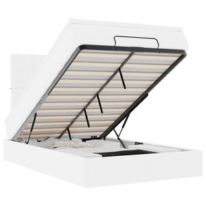 vidaXL osmannisk sengeramme med madras 120x190 cm kunstl&aelig;der hvid