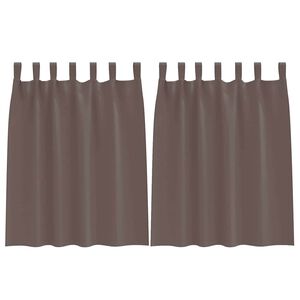 vidaXL M&oslash;rkl&aelig;gningsgardiner med ringe 2 stk. M&oslash;rk Brun 140 x 140 cm