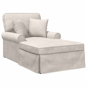 vidaXL Chaise lounge med volant Cremefarvet 157 x 91 x 91 cm ARES