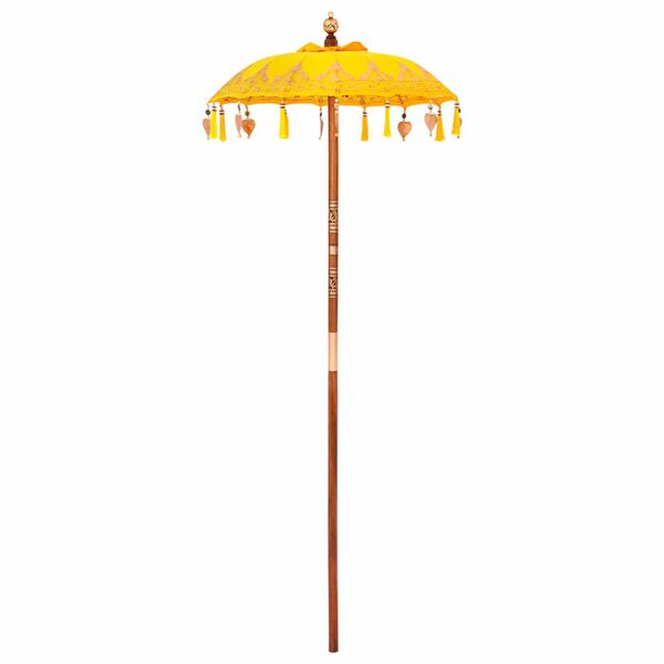 vidaXL Balinesisk Parasol Gul 95 x 95 x 260 cm
